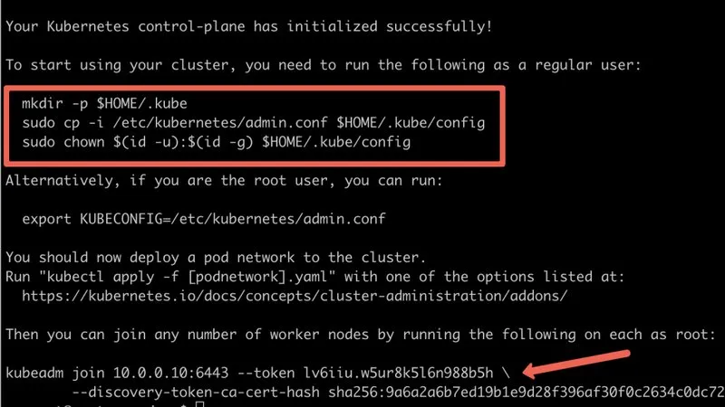 Kubeadm init 命令输出